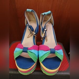 Women colorful wedges